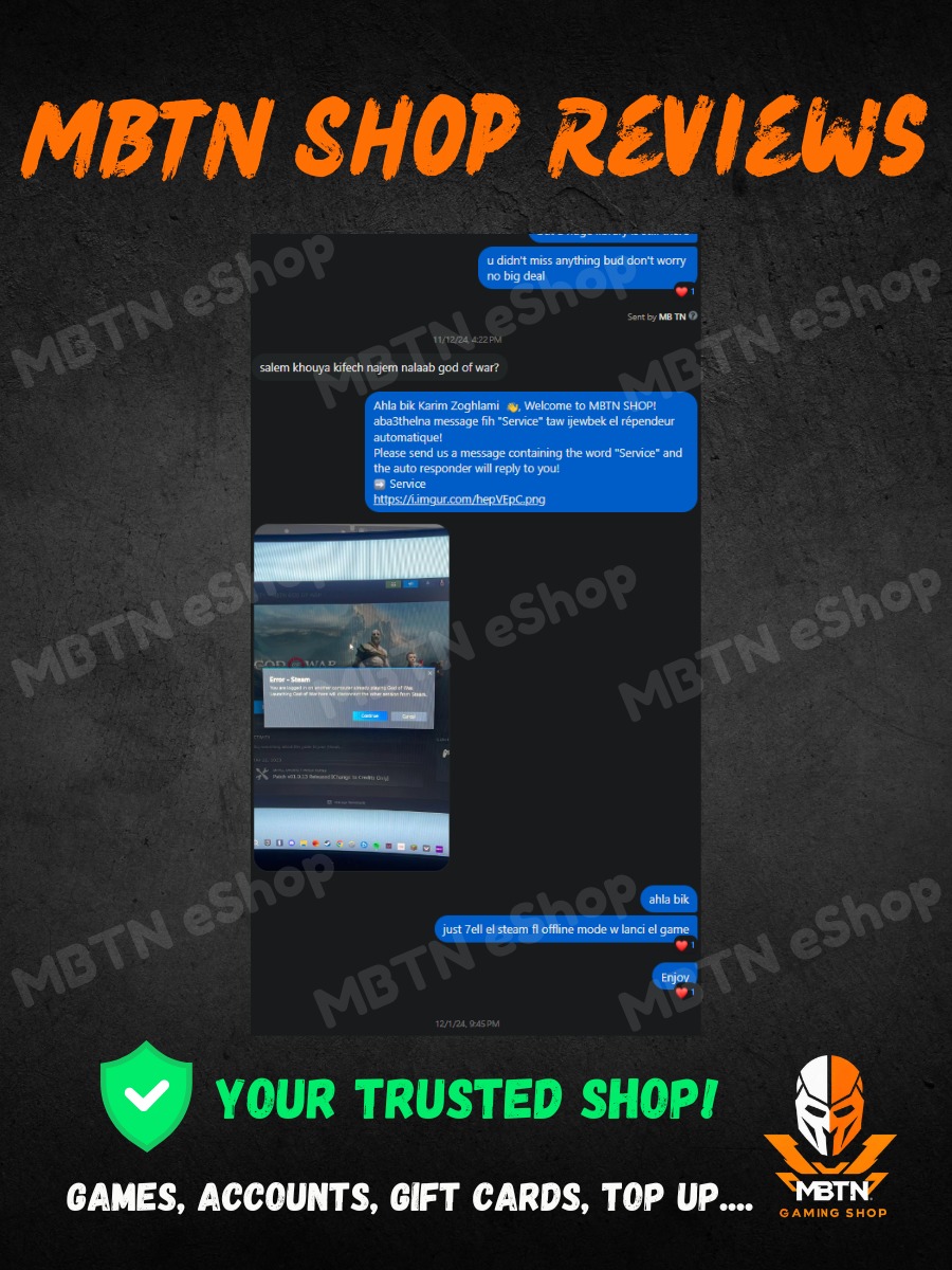Screenshot of a customer review