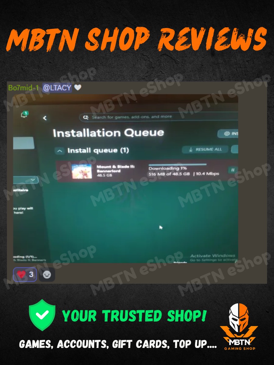 Screenshot of a customer review