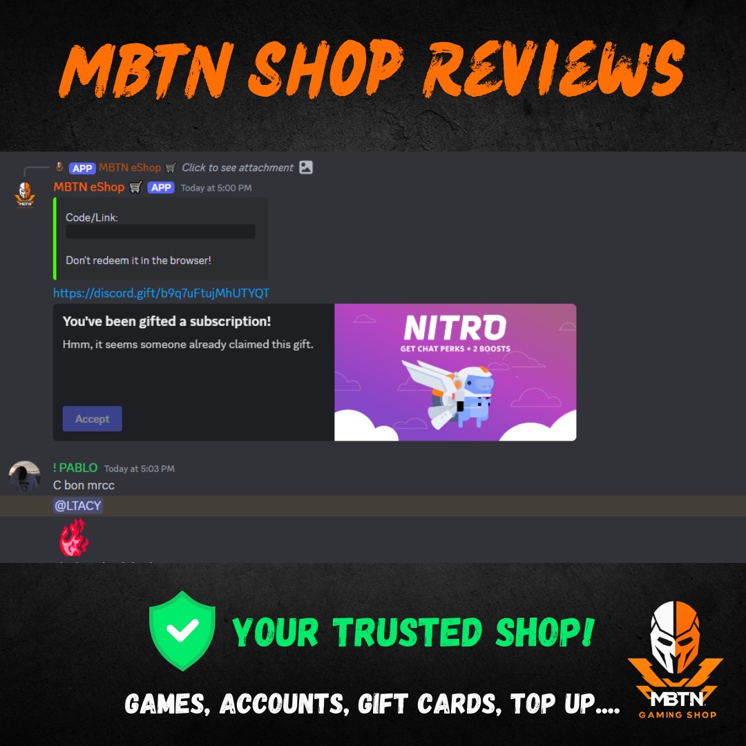 Screenshot of a customer review